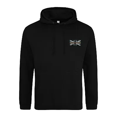 Search And Rescue Thin Orange Line Union Jack Embroidered Hoodie • £24.99