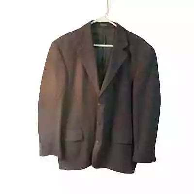 Stafford Black 100% Pure Wool Sport Jacket 42S 3 Button Front • $25