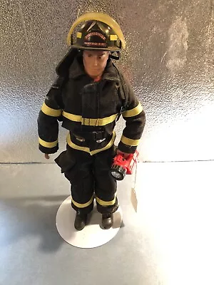 Vintage 12” Fireman With Working Flashlight And Stand • $15