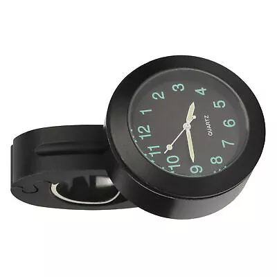 Black Universal 7/8'' 1'' Handle Bar Mount Clock Watch For Motorcycle Cruiser • $12.20