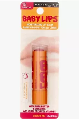 Maybelline New York Baby Lips Moisturizing Lip Balm (15 Cherry Me) 0.15 Oz New • $9.99