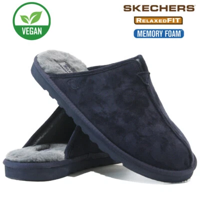 £29.95 • Buy Mens Skechers Slippers Comfort Warm Cozy Memory Foam Fur Mules Shoes Clogs Size