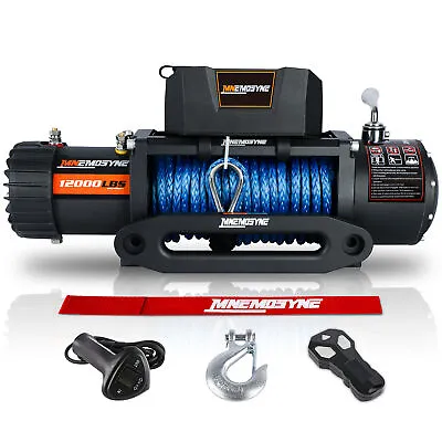 $289.90 • Buy Electric Winch 12V 12000LBS Synthetic Rope Towing Truck Jeep 4WD Off-road