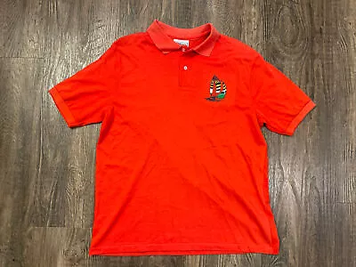 Maui Polo Shirt Mens XL Short Sleeve Red Casual VTG USA Sailboat Graphic • $29