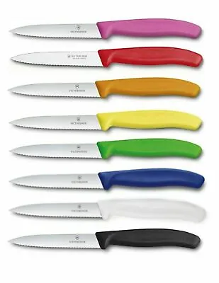 VICTORINOX Swiss Made 4 Inch Blade Kitchen Paring Knife - Serrated With Point • $13.49