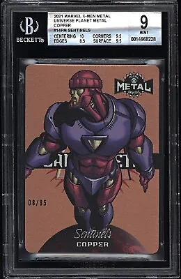 2020 Upper Deck X-Men Marvel Planet Metal Copper SENTINELS #d 8/85 BGS 9 POP 1 • $45