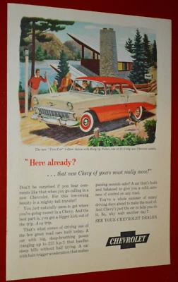 $7.99 • Buy ★★1956 Chevy Two Ten Original Vintage Advertisement Print Ad-56