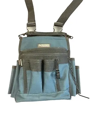 Husky Work Tool Contractor Belt Bag Pocket Blue With Black Straps • $19.99