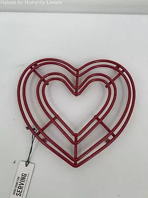 Martha Stewart Collection - Red Heart Wire Trivet - Powder Coated - NEW • $14.99