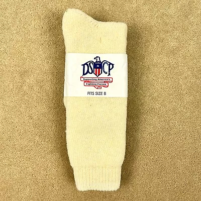 DSCP Military Socks Mens 8 Beige Wool Cotton Army Cold Weather Outdoor USA Made • $13.95