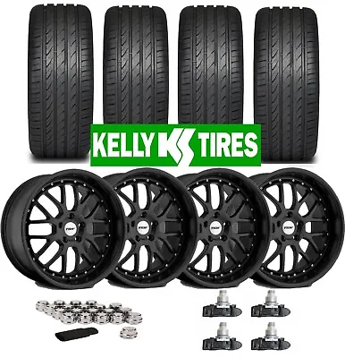 Alloy Black Wheels Rims 225 65 17 Tires Kelly As Fits Toyota Rav4 Rav 4 Set • $1395