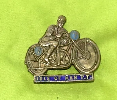 £44.99 • Buy 1930s Isle Of Man TT Manx IOM Motorcycle Bike Tourist Trophy Lapel Badge Pin (k)