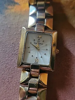 Michel Herbelin Art Deco Quartz Lady Watch Gold Tone Bracelet Petit 5.75 Wrist • $19.95