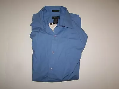 J. Ferrar Men's Dress Shirt Long Sleeve Size Large 16-16 1/2 Modern Fit Blue NWT • $21.99