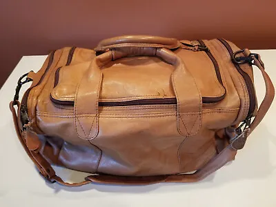 $40 • Buy Bag Genuine Leather Large Vintage Duffle Travel Gym Weekend Overnight Bag