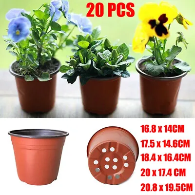 20PCS Plastic Plant Flower Pots Nursery Seedlings Garden Plant Pot Container AU • $12.99