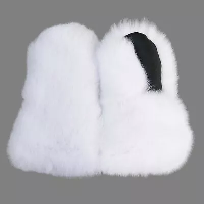 Glacier Wear SAGA White Shadow Fox Fur Mittens • $454.95