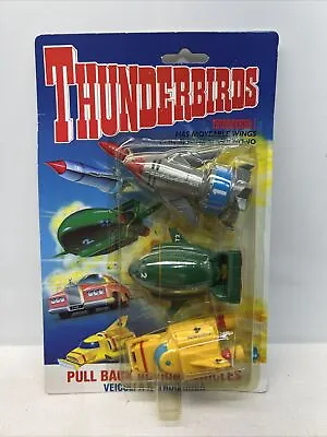 RARE Vintage Matchbox THUNDERBIRDS 3 Pullback Action Vehicles SEALED NEW 1992 • $35.95