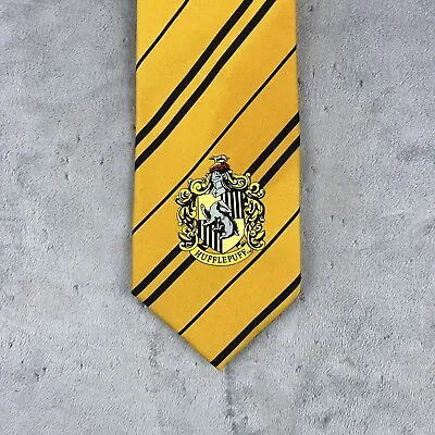 Harry Potter Hufflepuff House Tie Necktie Hufflepuff Logo Crest • $11.99