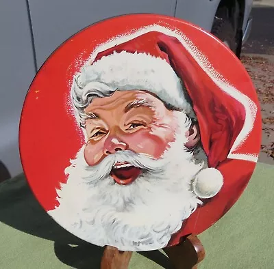 Vintage Mrs. Stevens Santa Cristmas Cookie Tin 8 1/2  • $20