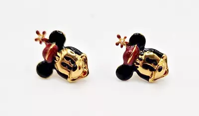 Napier Minnie Mouse Disney Earrings Gold Tone Stud • $30