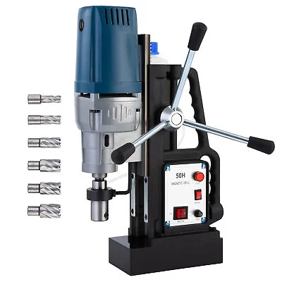 Magnetic Drill 1550W 3500lbf/15500N 6 Bits Set Portable Mag Drill Press 500RPM • $239.99