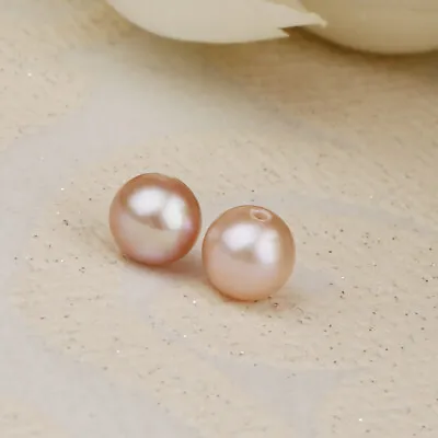 Half Drilled Hole Pearl Beads For Handmade Jewelry Earring Studs Hairpins • £4.94