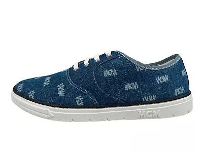 MCM Blue Denim Sneakers Size US 10 EU 43 Made In Italy • $179