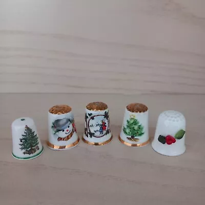 Vintage Christmas Thimbles X 5-1 X Coalport 1x Spode • £15