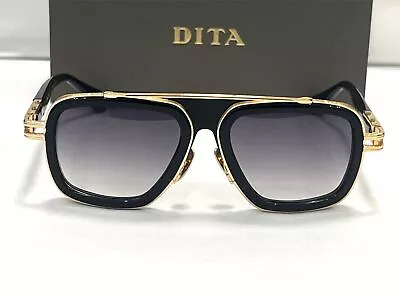 Dita Lxn-evo Dts403-a-01 Matte Black Gold Gray Gradient Sunglasses • $109.49