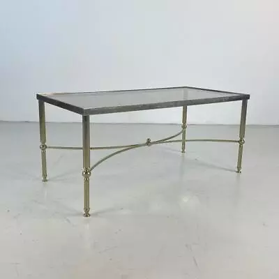 1950s/60s SMOKED GLASS AND BRASS COFFEE TABLE MIDCENTURY #4117 • $557.54