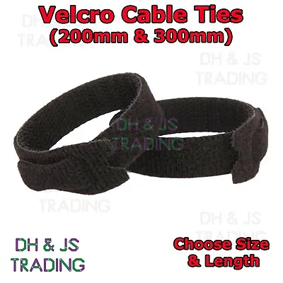 £2.99 • Buy Velcro Cable Ties One Wrap Reusable Cable Tie Double Sided Strapping 200 - 300mm