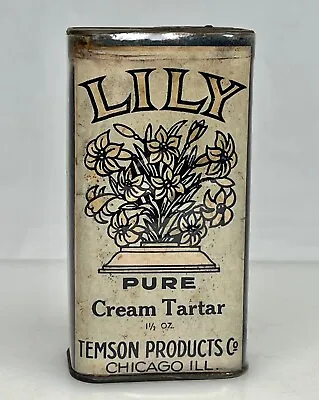 Lily Temson Products -Cream Of Tartar- Antique Vintage Spice Tin - 91569 • $24.99