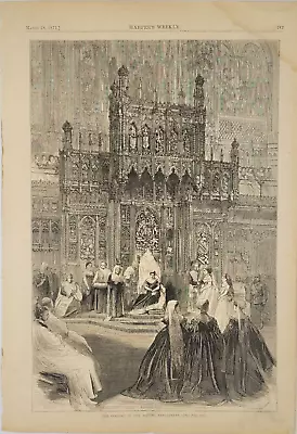 The Opening Of The British Parliament 1871 Vintage Print  Queen Victoria • $24.99