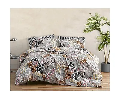 MARIMEKKO - King Comforter Set Cotton Percale Bedding With Matching Shams S... • $245.84