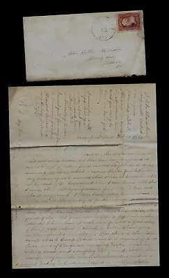 1864 Davenport Iowa - CIVIL WAR LETTER Rebel & Sioux Indian Prisoners CONTENT ! • $26