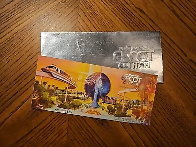 EPCOT Center 1982 Commemorative Opening Day Ticket & Envelope Disney World L1 • $12.95