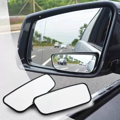 2x 360° Wide Angle Stick On Rear View Auxiliary Blind Spot Mirror For Car Truck  • $8