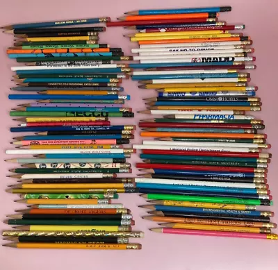 Vintage Pencil Lot Advertising Mostly Michigan Sharpened And Unsharpened • $8