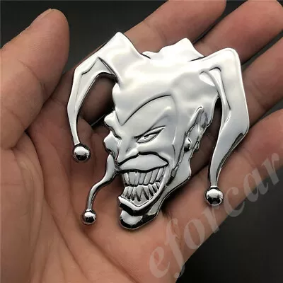 3D Chrome Metal The Joker Wicked Clown Car Trunk Emblem Badge Decal Sticker • $9.90