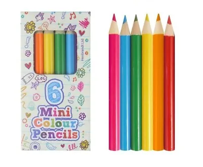 MINI COLOURING PENCILS KIDS PARTY BAGS FILLERS TOYS LUCKY DIP PACKS Of 6 • £14.99