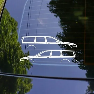 2x Car Station Wagon Silhouette Decal Stickers For Volvo V70 T5 2nd Gen • $8.99