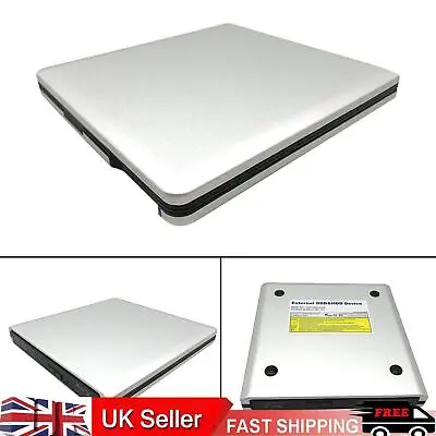 6X Blu Ray Burner External BD-R BD DVD CD RW Disc Writer Laptop Movie Player UK • £75.25