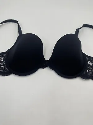 Wacoal French Garden Size 36 B Black T-Shirt Underwire Bra Style:85340 • $12.95