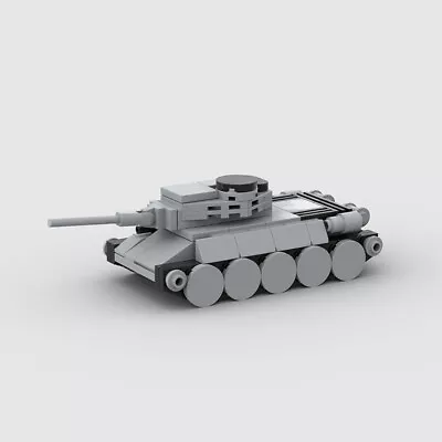MOC Military WW2 T-34 Main Battle Tank Building Blocks DIY Model Kids Toy Bricks • $20.89