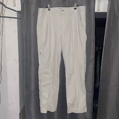 LL Bean Pants Mens 36x30 Hiking Pants Stretch Classic Fit White #504198 • $15.50