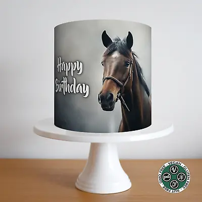 Horse Pony Cake Topper Border Strip Pattern Wrap Birthday Party Decoration Gift • £10.99