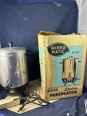 Mirro-matic Coffee Electric Percolator 30 Cup- M-0130 With Original Box • $20