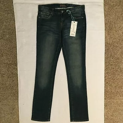 Women's Vanity Jeans Kennedy Jr. Fit Size 28 X 32 NWT Med. Wash Distressed • $19