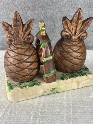 Vintage Pineapple Salt And Pepper Shakers With Base Made In Occupied Japan • $8.98